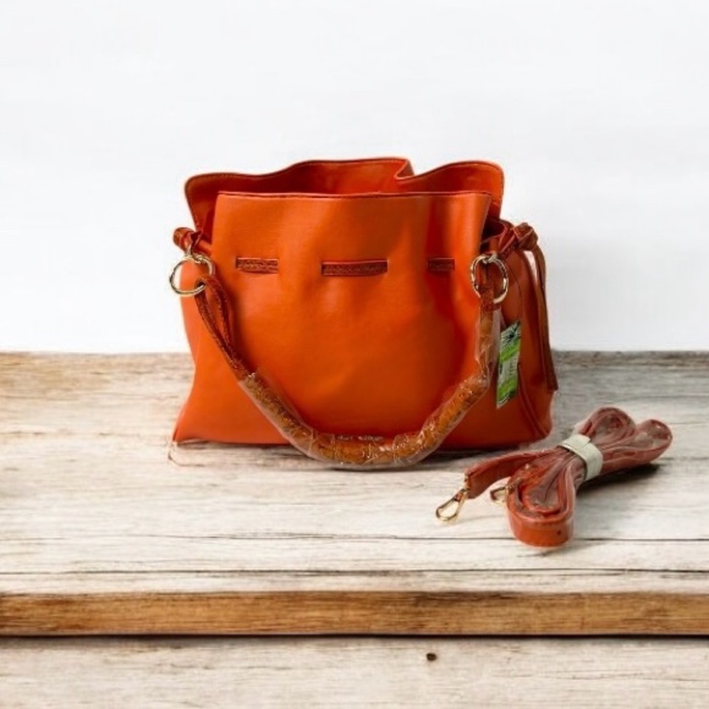 NWT Badgley Mishka Coral Vegan Leather Combo Bag